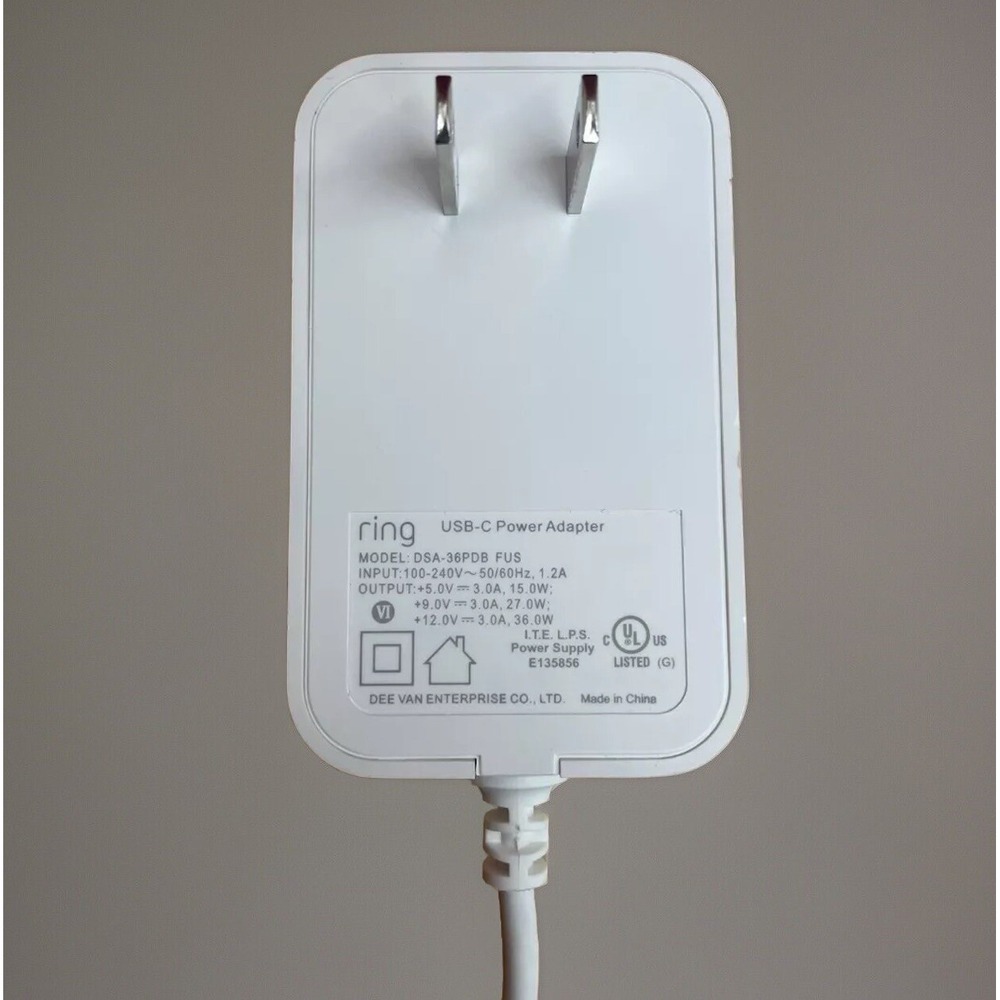 Ring Alarm Pro Power Adapter USB-C Fast Charging AC, 5V, 9V, DSA-36PDB FUS OEM - Picture 4 of 8